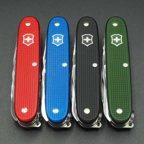 Victorinox Set Of 4 Farmer X Alox Blue, Red, Green and Black Swiss Army