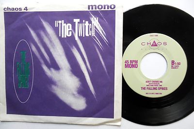 FALLING SPIKES 45 The Twitch / Don't Crowd Me CHAOS Picture Sleeve c2344