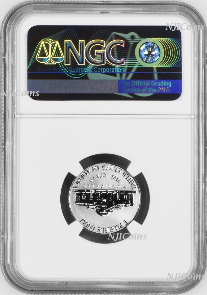 2020 "W" Reverse Proof Nickel FIRST Releases NGC PF70 Portrait Label with COA - Image 2 of 2