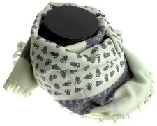 A1 Turkish 100 Silk Cotton Arab Shemagh Shawl Green Scarf Hijab Head Wrap Chemo