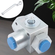 3/4" NPT 3 Way Ball Valve 3 Way Ball Valve Hydraulic Female Type For Oil