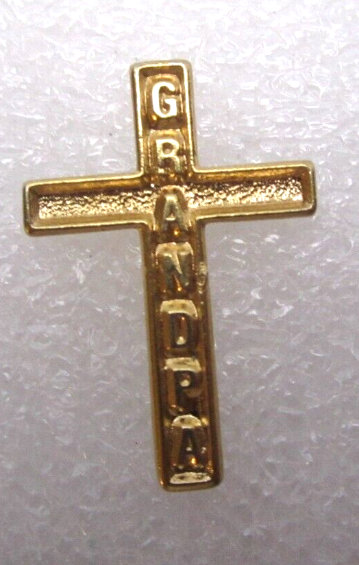 Christian Cross Grandpa Word Lapel Pin (C832)