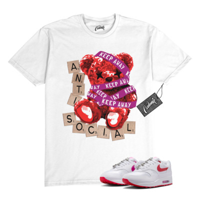 Air Max 1 PRM Valentine s Day White Red Playful Pink T Shirt Match WHT ANTI