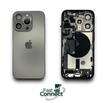 iPhone 15 Pro Natural Titanium Back Frame Housing OEM Replacement Grade ...