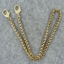 Solid Brass Bag Wallet Chain Fob Pants Jeans Chain Key Chain - 20 INCHES