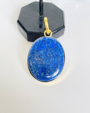 HANDMADE Designer Natural Lapis Couple Gifting Pendant 925 Sterling Silver