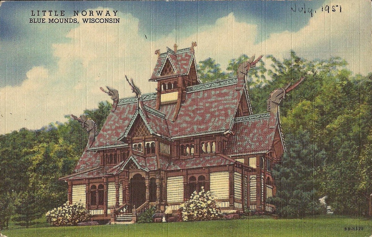 Blue Mounds, WISCONSIN Little Norway ROADSIDE ARCHITECTURE