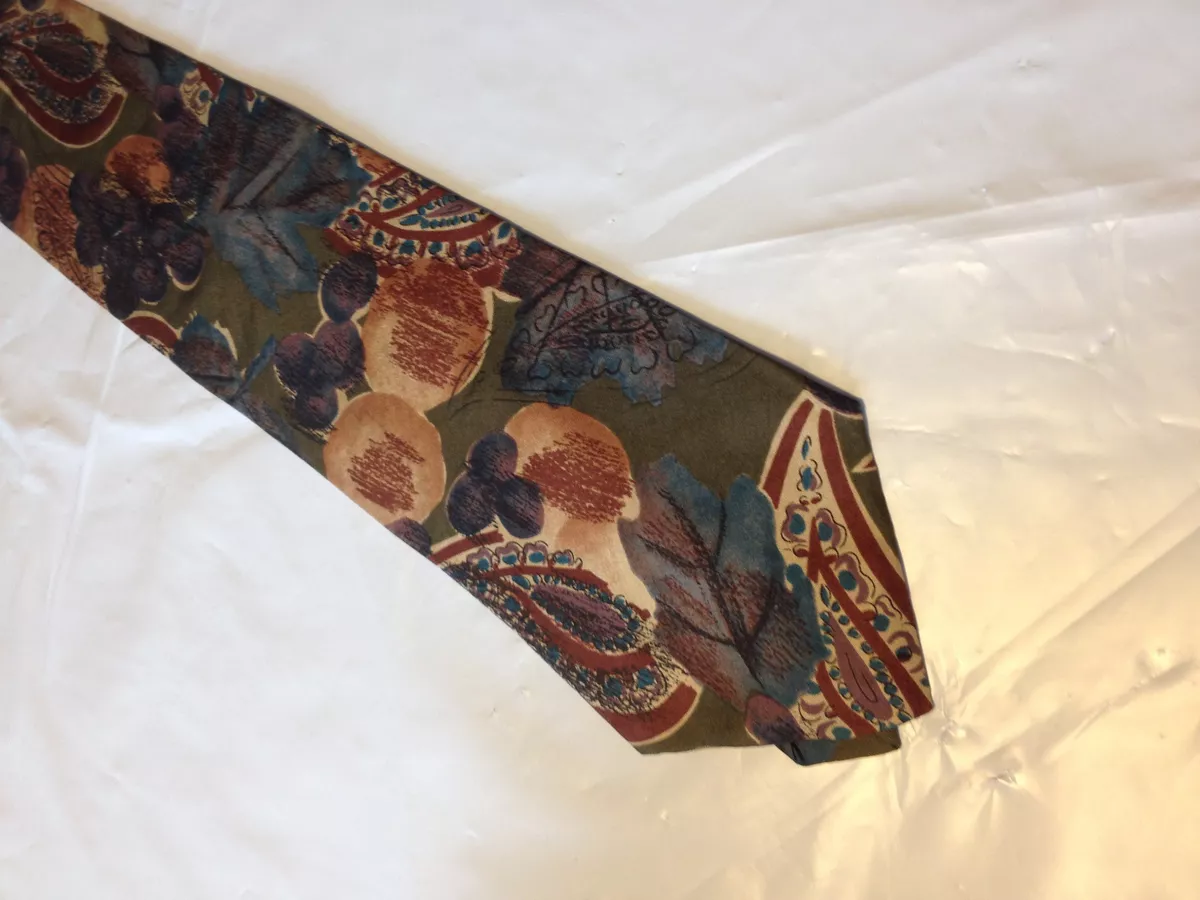 Mens Green Blue Brown SILK Tie Necktie ZIZI ROSSI (10851) | eBay