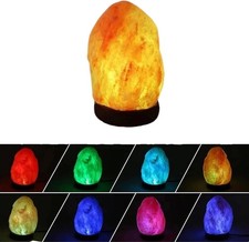 Himalayan salt lamp Auto color changing Mood Night Light Home D cor FREE SHIP