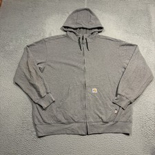 Carhartt FR Full Zip Hoodie Men 2XL XXL Gray Fire Resistant Regular Fit 104982