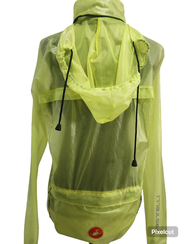 Castelli Fahrradjacke belüftet reflektierend winddicht Shell gelb Herren S LESEN - Bild 2 von 10
