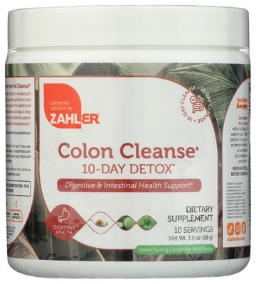 Zahler Digestive Colon Cleanse 10 Day Detox Supplement Health 3.5Oz