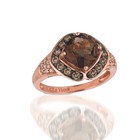 LeVian 14K Rose Gold Cocktail Ring with 2.19 Carat Brown Smoky Quartz - Size 8 — photo 2