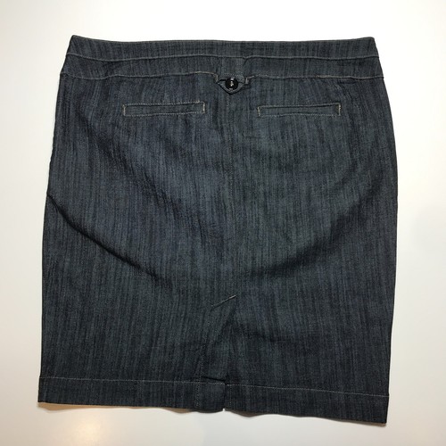 One 5 One Jean Skirt Womens 2X Dark Denim Two Button Narrow Fit Stretch Pockets - Picture 10 of 15