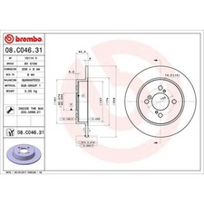 BREMBO 2x Bremsscheibe hinten Ø259 mm Voll beschichtet für Suzuki Swift IV FZ