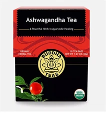 Buddha Teas Organic Ashwagandha Tea, 18 Bleach-Free Tea Bags