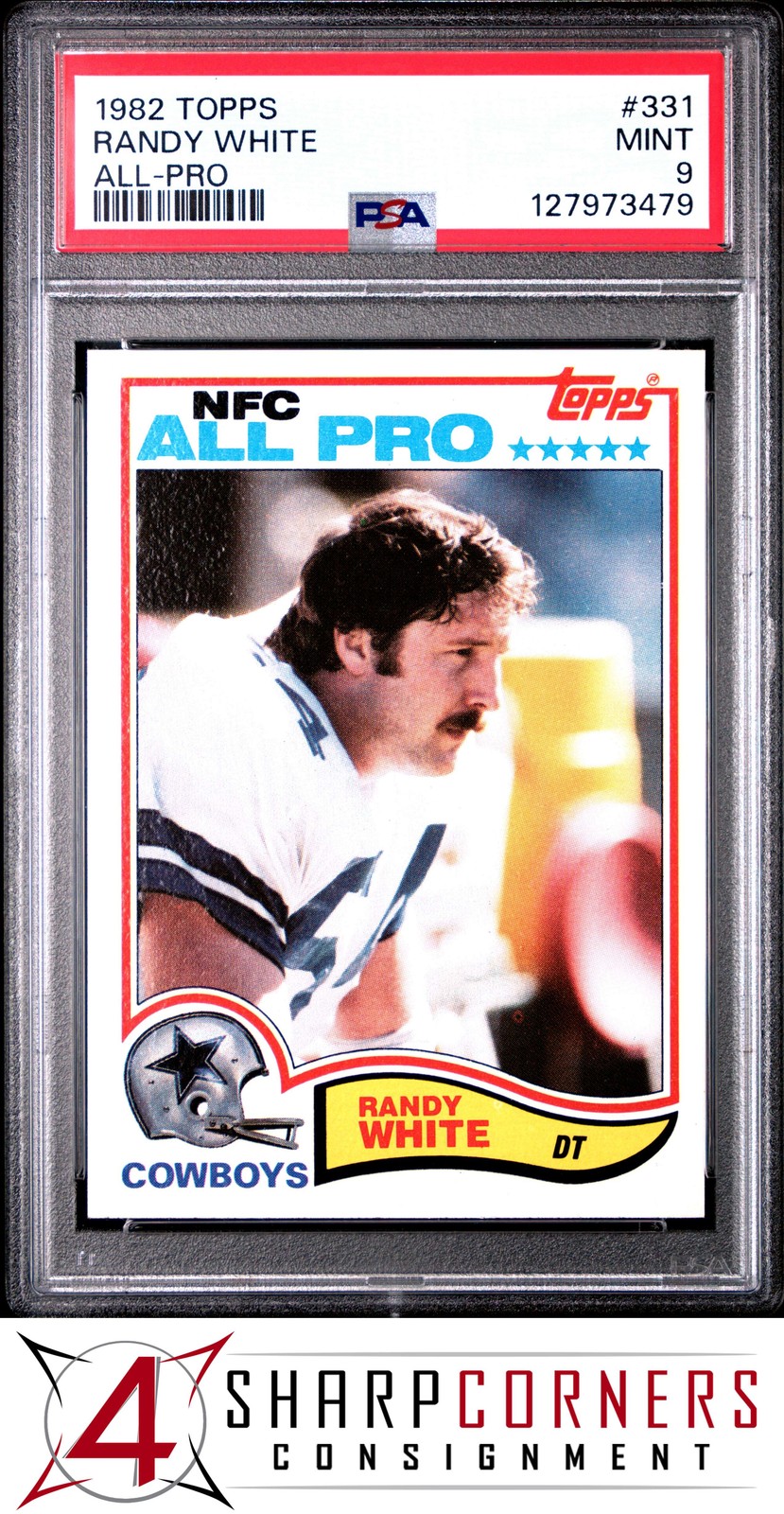 1982 TOPPS ALL-PRO #331 RANDY WHITE COWBOYS HOF PSA 9