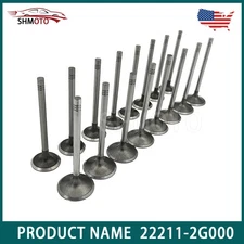 Intake Exhaust Valves Kit For Hyundai Kia 2.0L 2.4L 22211-2G000 22212-25002