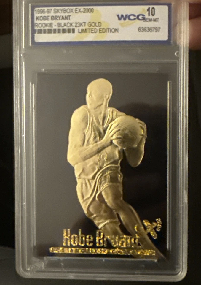 1996-97 skybox EX-2000 Kobe Bryant rookie black 23kt gold *RARE* WCG- 10 #3521 - Image 3 of 4