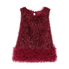 Toddler Girls Dress Sleeveless A-Line Birthday Party Dresses 2-3T Wine Red