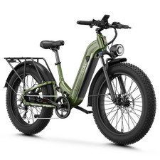 Aipas M1MAX Rear Motor Electric Bike 48V 17.5Ah 26" Fat Tire Ebikes Oil brake
