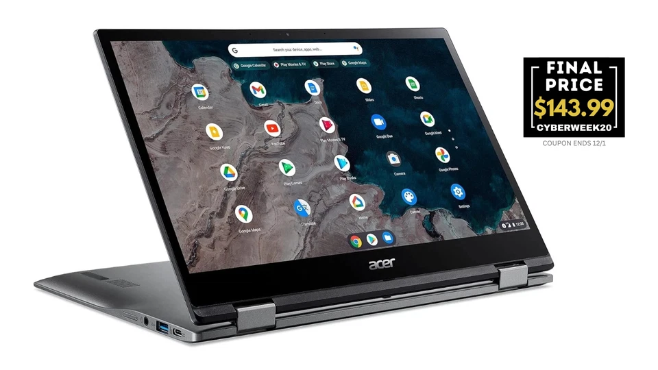 Acer Spin 13.3" Chromebook Kryo 468 2GHz 1920x1080 4GB RAM 64GB SSD Refurbished