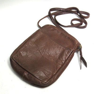 Vintage Sven Design Crossbody Handbag Small Brown Distressed Leather Pockets