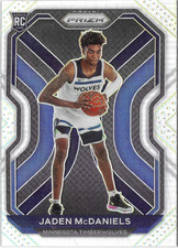 2020-21 PANINI PRIZM BASKETBALL JADEN McDANIELS RC ROOKIE PRIZM REFRACTOR #277