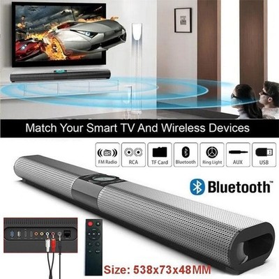 Bluetooth Soundbar for TV | 2.0 Stereo Sound, Kabellose Soundbar AUX,RCA, FM