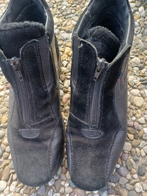Rhode schwarz 6 1/2- 40, Winter Herbst Stiefelette gefüttert Leder Fell