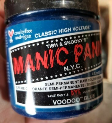 2 PACK MANIC PANIC VEGAN VOODOO BLUE HAIR DYE COLOR CREAM----