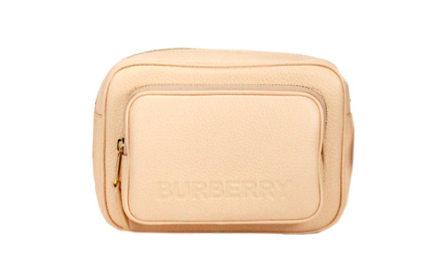 Burberry Small Branded Peach Pink Grainy Leather Camera Crossbody Bag - Afbeelding 1 van 6