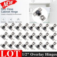 1/2" Overlay Face Frame Soft Close Kitchen Cabinet Self Closing Concealed Hinges