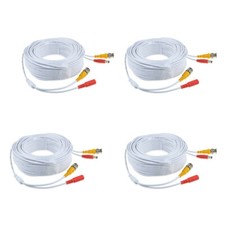 4x150FT BNC Video Power Cable Wire for Surveillance CCTV Security Camera White
