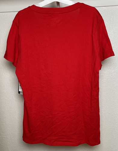 NCAA Wisconsin Badgers Women's Lines Short Sleeve V-Neck T-Shirt - XL - Picture 5 of 6
