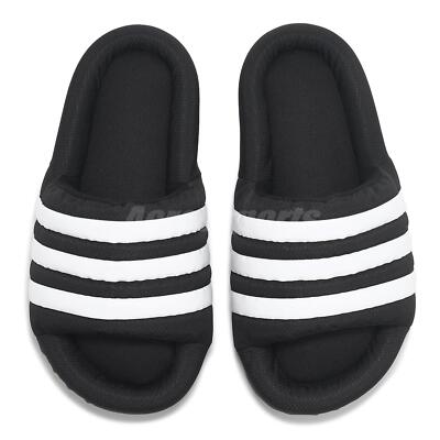 ◆adidas◆ Adilette 24 Black IF9263 adidas Adilette 24 Core Black Cloud White Men Slip On Casual