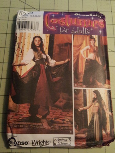 Simplicity Pattern 5359 Renaissance Harem Belly Dancer Costume Sizes 6-12 UNCUT - Picture 1 of 5