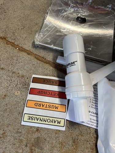 Dispensador de condimentos estilo bomba San Jamar con bomba de 1 oz, P9800 TOTALMENTE NUEVO KETCHUP - Imagen 2 de 7