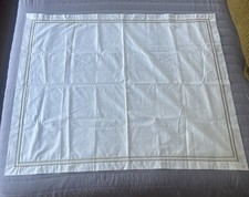 Restoration Hardware Ivory Italian Hotel Satin Stitch King Euro Sham 26" x 34