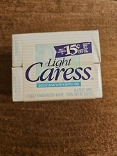 Lot Of 2 Light Caress 1993 Lever Bar Soap Vintage Made In USA