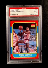 Cedric Maxwell 1986 Fleer Basketball #70 PSA 9 MINT SCRATCH FREE CASE 19701619