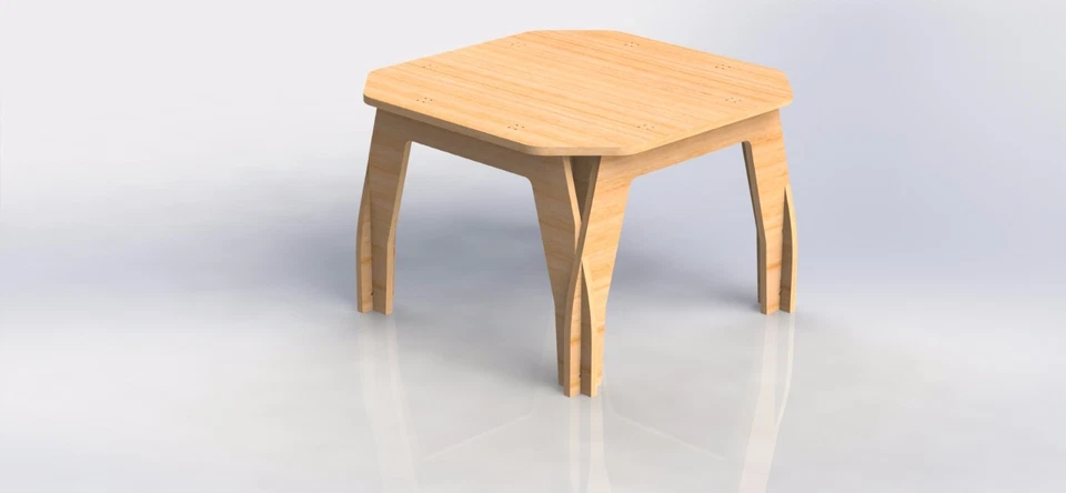 Square Table Vectors 2D CNC Router Laser Plans DXF Files ArtCAM VCarve Woodwork - Image 2 of 4