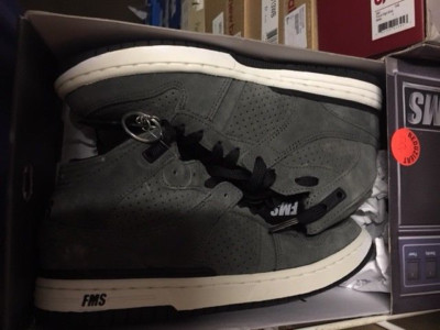 FMS SHOES Neu AMP High Top Charcoal/Black Gr:41 26,3cm 103937 Style Skater Mogan