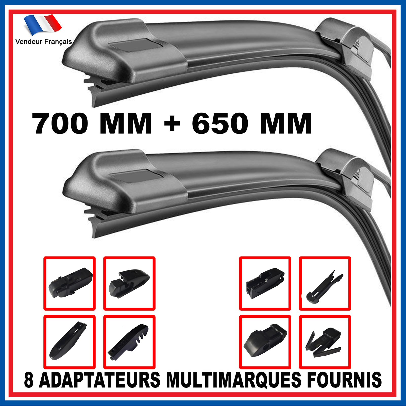 Balais essuie-glace avant 700mm + 650mm pour Citroën C4 II pour voyager sereinement sous l'orage