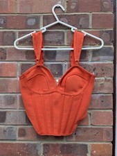 Pretty Little Thing Orange Corset Top