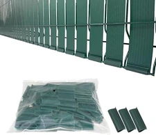 Green Mouting Bracket For Chain Link Fence View Blocking Privacy Tape Weave