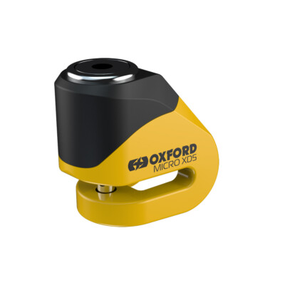Oxford Scoot XD5 Scooter Brake Disc Lock – 5mm Pin, Black/Yellow, For Vespa & Motorcycles 2 thumbnail image
