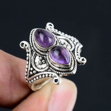 Natural Amethyst 925 Sterling Silver Handmade Gemstone Ring Women's Ring