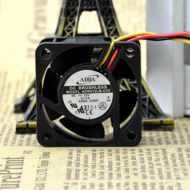 1X ADDA AD0412LB-C52 DC 12V 0.11A 3Pin 40x40x20mm Case Cooling Fan Fast Shipping - Image 2 of 3