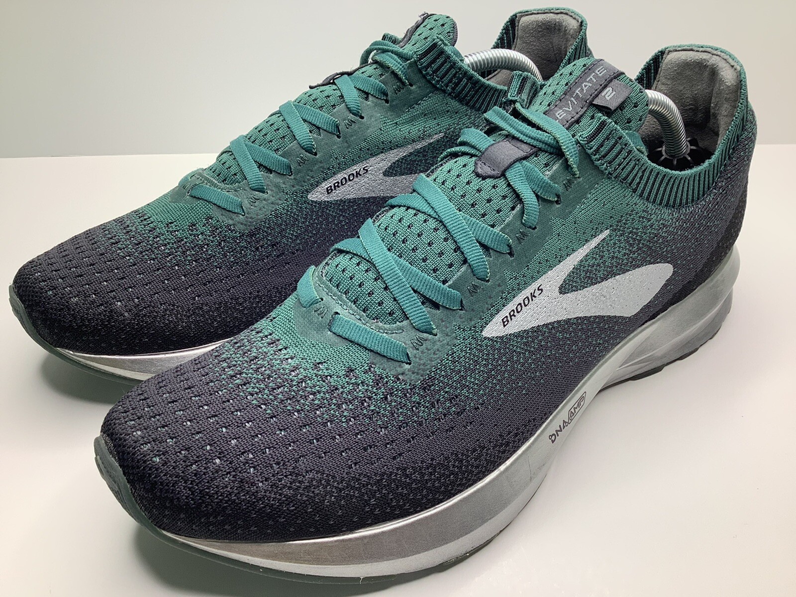 Green Black Running Shoes Sneakers Size 